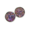 thumbnail image 3 of Jumpingount Pendientes Gotas para los oídos de acero inoxidable Galvanoplastia fina Superficie lisa Ligero Pendientes Magnífico regalo para boda Ropa, zapatos y accesorios Miscelánea Negro Púrpura Jumpingount AP009493-05B, 3 of 6