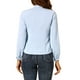 thumbnail image 3 of INSPIRAR CHIC Blusa Elegante con Lazo en el Cuello de Manga Larga Camisa de Chifón para Trabajo Talla M Azul Claro, 3 of 6