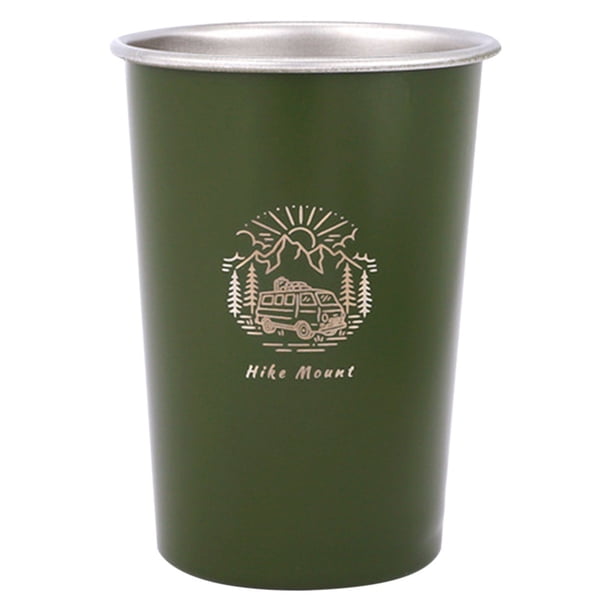 Taza portátil de acero inoxidable para acampar al aire libre, para cerveza, té, café, 350 ml, para bebidas de salud ambiental, taza de café