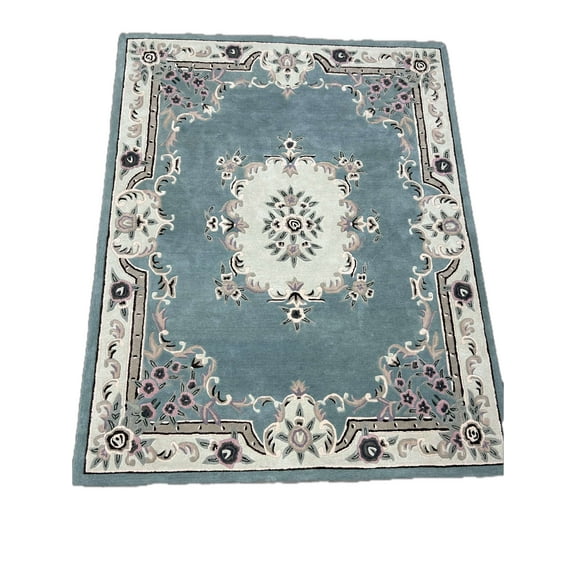 Hand-Tufted Floral Wool Area Rug | 100% New Zealand Wool Carpet for Living Room, Bedroom, and Home Décor (Tiffany)_8X10