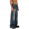 thumbnail image 3 of MYAOYI Mens Baggy Jeans Light Wash Wide Leg Denim Pants, 3 of 9