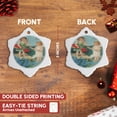 thumbnail image 3 of 3drose, to My Sweet Valentine Two Cute Cherubs Netting Red Hearts, 3 inch Snowflake Porcelain Ornament, 3 of 7