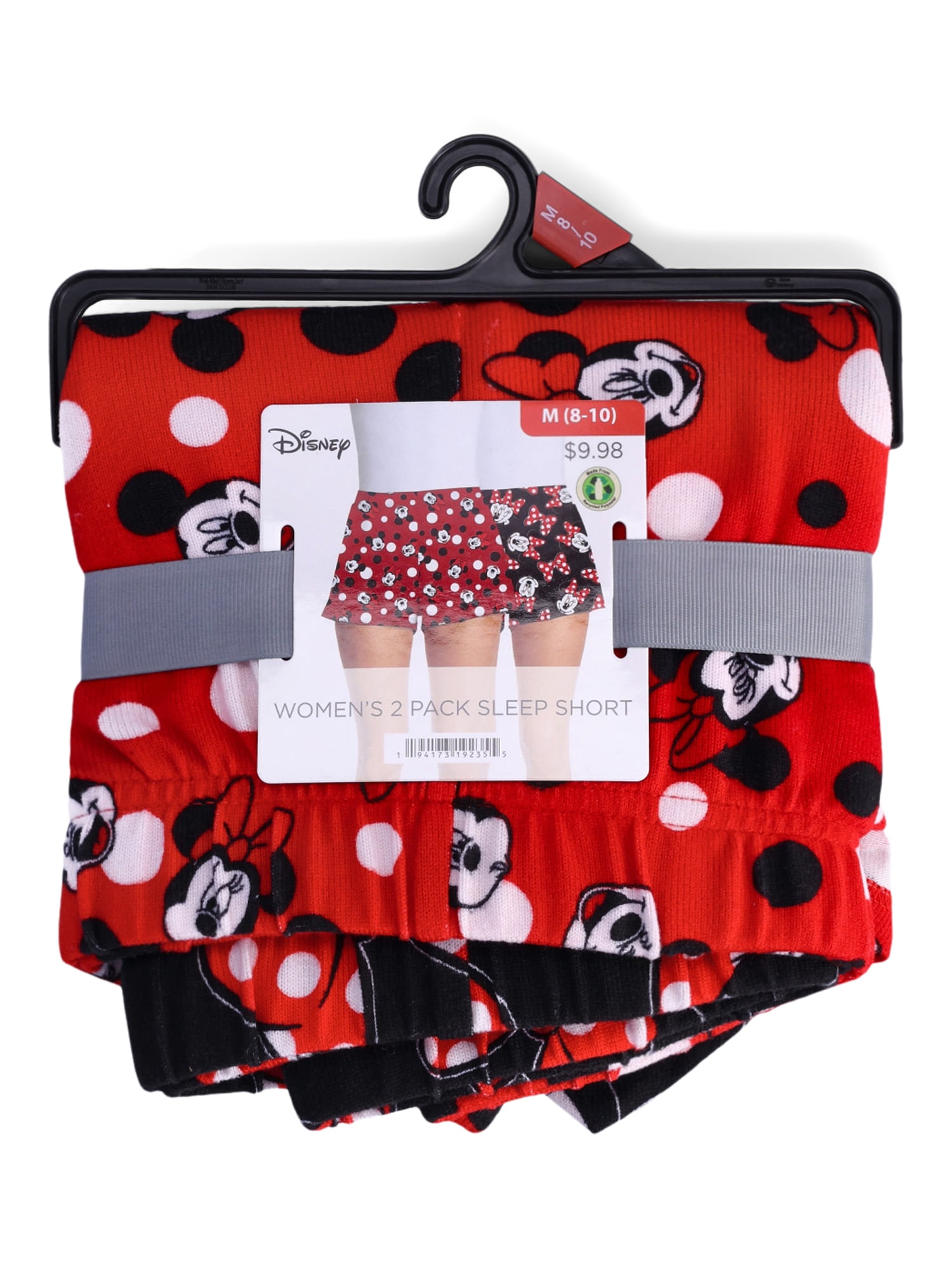 Disney Women's Mickey and Minnie Mouse Print Sleep Shorts, 2-Pack, Sizes XS-3X