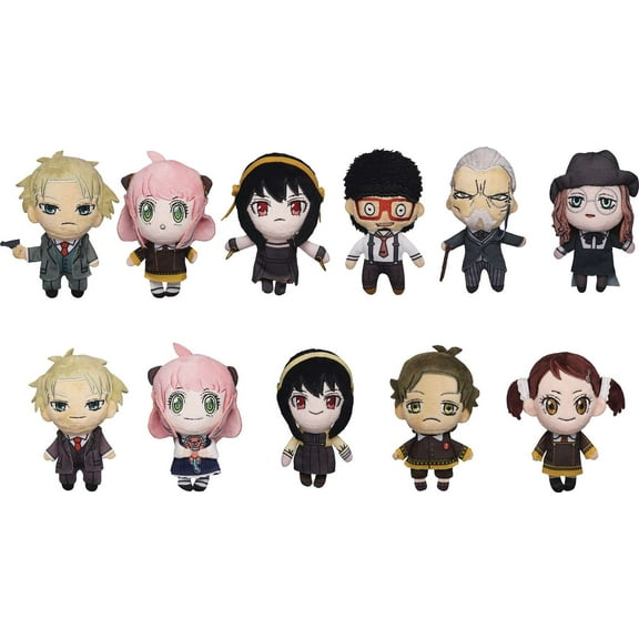 3D Figural Bag Clip Spy X Family Plush Series 1 Mystery Box (24 Packs)