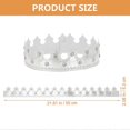 thumbnail image 2 of Cosplay Crown 3Pcs Silver Cloth Birthday Hairband for Women with Elegance, 2 of 5