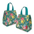 thumbnail image 2 of Pioneer Flower Floral Print Pattern Insulated Lunch Bag for Women & Adults,Large Portable Soft Cooler Lunch Bag,Thermal Food Storage Tote with Pearl Cotton,8.66L,8.75x5.75x9.5 Inch, 2 of 6