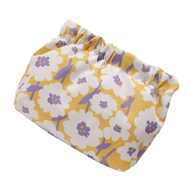 Bolsa de maquillaje organizador de maquillaje, cierre automático, bolsa de maquillaje portátil, bolso superior apretable para viaje, lápiz labial,