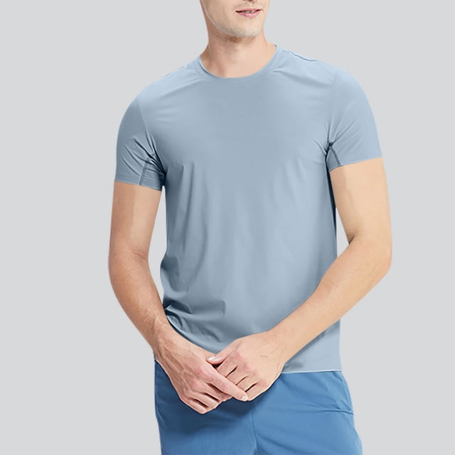 Mens Compression Gym Shirts ,Short Sleeve Quick Drying Muscle Shirts,Summer Casual Breathable Workout T-Shirt