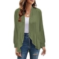 thumbnail image 2 of iHPH7 Cardigans pour Femmes Légers Cardigans d'Automne pour Femmes Tenues d'Automne pour Femmes Chandails à Manches Longues pour Femmes Cardigan Ample pour Femmes Cardigans Légers pour Femmes Vert P, 2 of 7