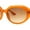 Orange, variant on Mod Womens Oval Dimensional Beveled Plastic Sunglasses Green Blue