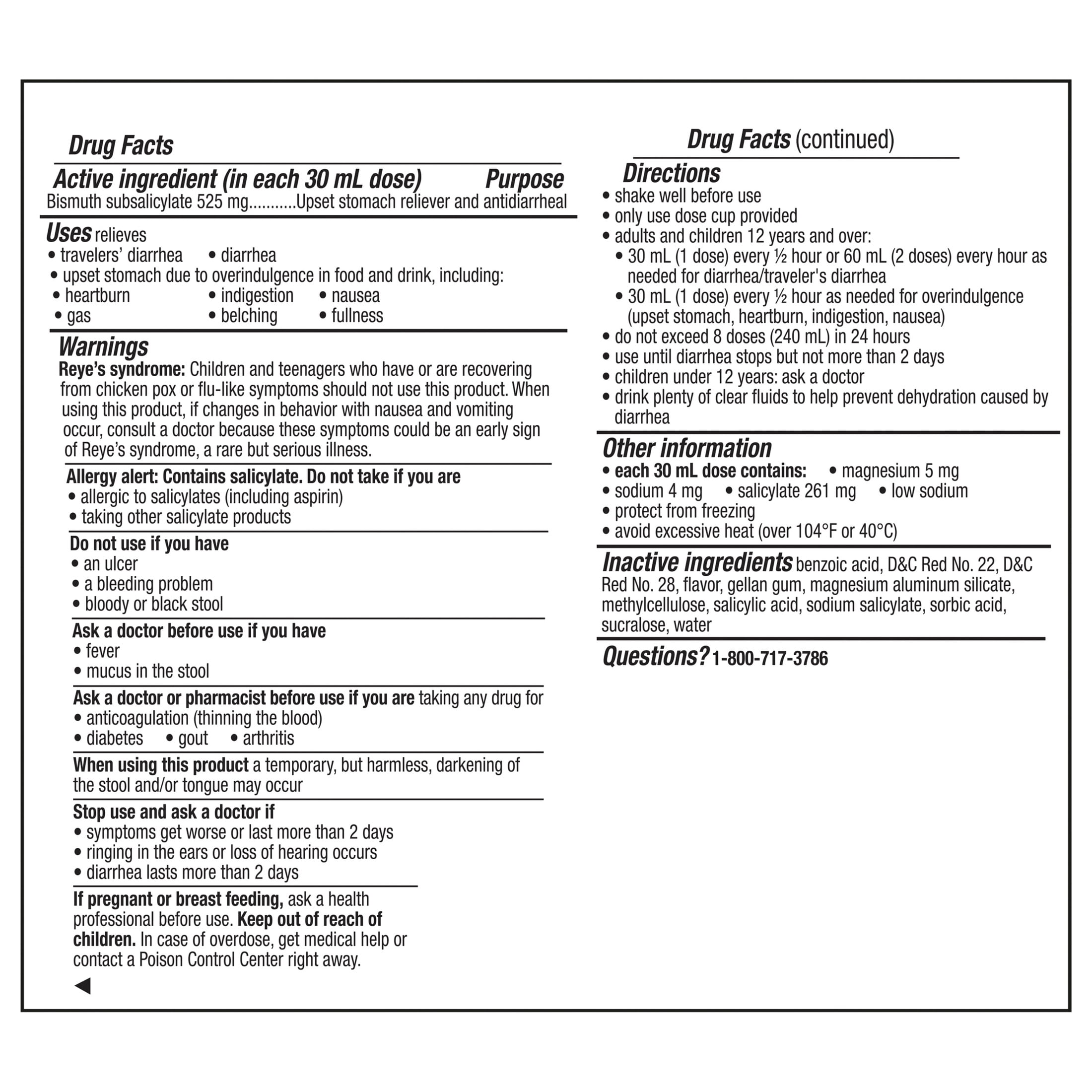 Pepto Bismol Liquid, Upset Stomach Relief, Stomach Relief, Anti-Diarrhea, Cherry, 16 Fl oz