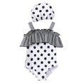 thumbnail image 4 of Fozruso Kids Summer Girls Swimsuit With Polka Pattern Cute Toddler Bathing Suit Beach Pool Swimwear Swimwear Sets Sizes 12-18 Months, 4 of 6