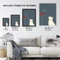 thumbnail image 3 of Tulip Flower and Butterfly White Cat Lover Design Living Room Large Wall Art Poster Print Thick Paper 18X24 Inch, 3 of 5