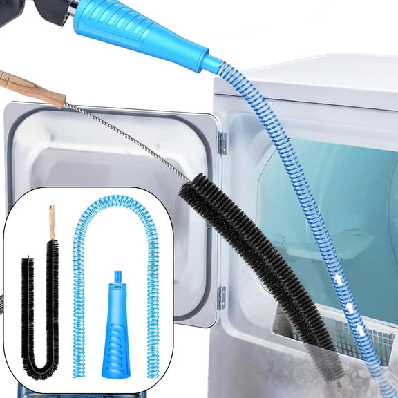 Dryer Vent Cleaner Kit Vacuum Hose Attachment Lint Remover Brush Flexible Deep Cleaning Tool For Dryer Duct Vent Dust Lint Removal Appliance Maintenance Cleaning Kit Universal Vacuum Accessory