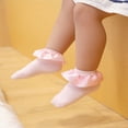 thumbnail image 2 of TELOLY Kids Socks,12-24 Months Ruffle Socks,Lace Edge Style Lace Socks,Pink2, 2 of 7