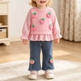 thumbnail image 5 of Leey-World Baby Girl Clothes Toddler Fall Winter Outfits Infant Clothing Set 6 9 12 18 24 Months 2T 3T Sweatshirt Jean Set Toddler Girls Casual Daily Wear, 5 of 9