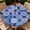 Blue Datura, variant on Outdoor Tablecloth with Umbrella Hole and Zipper Waterproof Round Fitted Tablecloth with Elastic Edge, Wipeable Outdoor Table Cover for Patio, Garden, Picnic Fits 37-44" Round Tables
