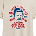 thumbnail image 3 of Parks and Recreation - Ron Bacon Eggs  - Women's Oversized T-Shirt, 3 of 5