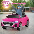 thumbnail image 2 of Gymax 12V Kids Ride On Car w/Remote Control 4 Wheels Suspension 3 Speeds LED Headlight Pink, 2 of 10
