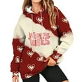 thumbnail image 2 of Bjutir Valentines Day Women Tops 2024 Fashion Sweatshirt Printed Round Neck Long Sleeved Casual Hoodie, 2 of 5