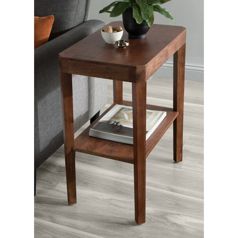 Kate and Laurel Talcott Mid-Century Rectangle Side Table, 22 x 14