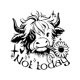 thumbnail image 2 of Not Today Printed Short-Sleeved Crew Neck Casual T-Shirt for Summer and Spring, Women's Shoulder Style, 2 of 7