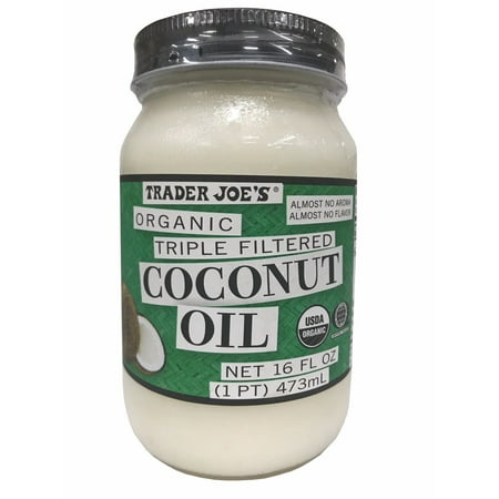 Trader Joe's Organic Triple Filtered Coconut Oil 16 FL