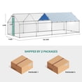 thumbnail image 5 of Aukfa Chicken Coop, 26 FT Large Metal Walk-in Chicken Run with Cover for Outdoor, Backyard, Farm, 5 of 9