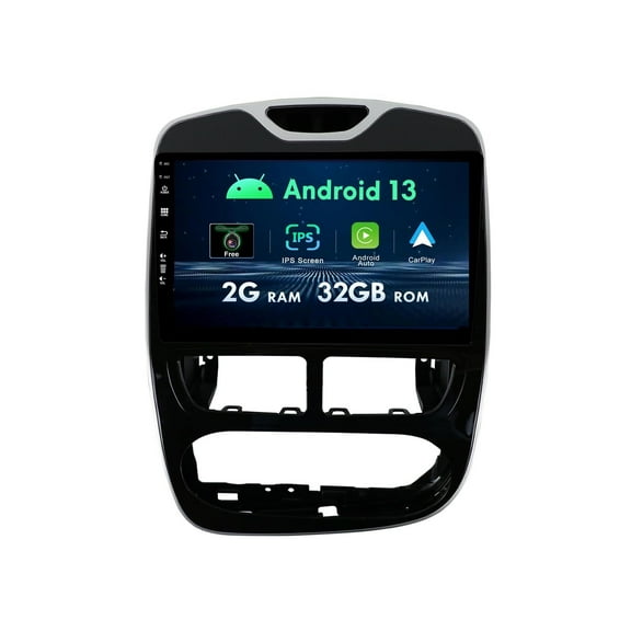10" Android Double Din Car Stereo Head unit for Renault Clio 2012-2016 - 2G 32G - Support Sat Navi WiFi 4G Bluetooth SWC RDS Carplay GPS - Free Camera Canbus