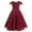 Wine Red, variant on IBTOM CASTLE Flower Girls Chiffon A-line Party Dresses Wedding Junior Bridesmaid Princess Pageant Communion Maxi Gowns 3-4 Years Red