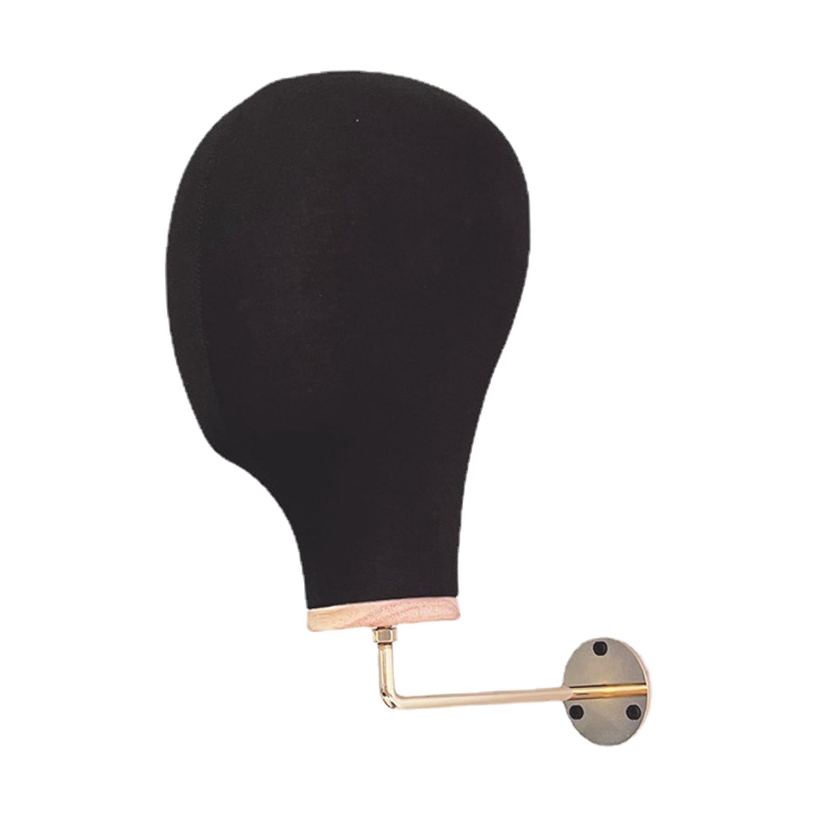 Manikin Head Canvas Mannequin Head, Multifunctional Sturdy Durable Wall Mounted Black