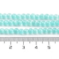 thumbnail image 5 of 10strands Cat Eye Beads Strands Round Cyan 4mm Hole: 0.7mm about 100~105pcs/strand 14.37~14.69 inch(36.5~37.3cm), 5 of 5