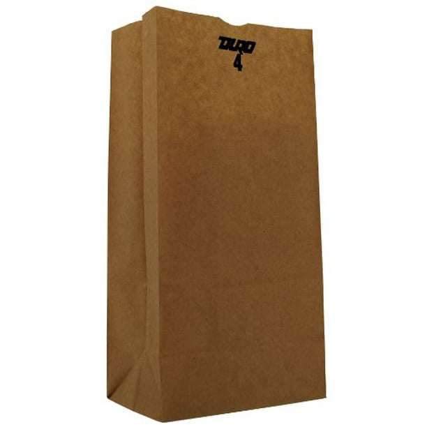Duro Bag Novolex Duro Tiger Flat Bottom Paper Grocery Bag Kraft, 4 lb