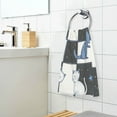 thumbnail image 3 of Yayeee 2 Pack Hand Towels for Bathroom 100% Cotton 16" x 28" Soft Absorbent Kitchen Towel, Blue Cat Stars, 3 of 7