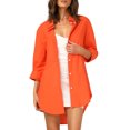 thumbnail image 1 of Blouses pour Femmes à Boutons, Coupe Ample, Manches Longues avec Poche, 1 of 6