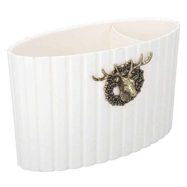 Caja de almacenamiento de escritorio, caja de almacenamiento de brochas de maquillaje, cesta de almacenamiento de escritorio, caja de almacenamiento blanca, eficiencia óptima