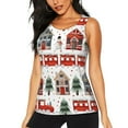 thumbnail image 1 of Fotbe Christmas Houses Blusas Sin Mangas para Mujer – Estilo Casual, Corte Suelto, Slim-Fit, Cuello Redondo Deportivo, Tops de Verano para Gimnasio y Yoga-XX-Large, 1 of 7