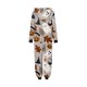 thumbnail image 4 of Family Halloween Pjs Matching Sets Halloween Print Long Sleeve Zippered One Piece Pajama Hooded Jumpsuit Winter Halloween Pjs Family Set, 4 of 4