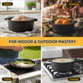 thumbnail image 6 of Hawsaiy 6.5QT Pre-Seasoned Cast Iron Dutch Oven with Lid, Ideal for Bread Baking, Sourdough, Frying, BBQ & Camping - Dual Handles, Skillet Pan Set for Indoor & Outdoor Use, 6 of 9