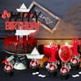 thumbnail image 5 of Have A Killer Halloween Theme Happy Birthday Cake Topper & Cupcake Toppers Set for Bloody Scary Birthday Supplies for Girls Boys, Horror Halloween Theme Birthday Party Decorations, 5 of 7
