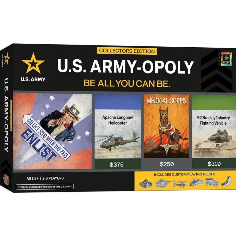 MasterPieces U.S. Army Monopoly - Family Board Game with 