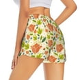 thumbnail image 3 of Goofa Rose Daisy Printed Women 2 in 1 Running Shorts,Quick Dry Athletic Workout Shorts,High Waisted Athletic Shorts with Liner Pockets-Medium, 3 of 9