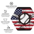 thumbnail image 3 of Fuzoiu Vintage Baseball American Flag Print Leather Coasters Set,Drink Coasters Set of 4,for Tabletop Protection, Durable PVC Coasters,Home Décor and Housewarming Gift-Hexagon, 3 of 6