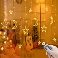 thumbnail image 2 of Moon Star Christmas Ramadan New Year Decoration 2025 Festoon led Fairy String lights Garland Curtain For Room Wedding Home Decor, 2 of 5