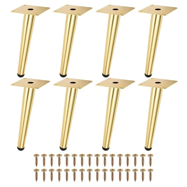 8Uds Patas de Muebles de Metal Unique Bargains Doradas 8 Pulgadas