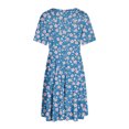 thumbnail image 3 of TopLLC Robe d'Été Formelle pour Femme Grande Taille à Manches Courtes, Col en V, Florale, Courte, Robe de Soirée, 3 of 5