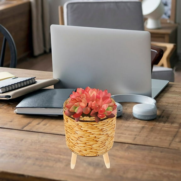 WEUVEB Triangle Plant Stand for Indoor Flower Pots, Plastic Planter Holder, Space-Saving Display for Dining Room Plants, 1 Set
