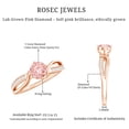 thumbnail image 6 of Rosec Jewels IGI Certified Lab Grown Pink Diamond Infinity Engagement Ring (1 Ct, Fancy Pink Color and VS1 Clarity) - Pink White Diamond Ring, 10K Rose Gold, US 5.00, 6 of 9