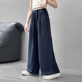 thumbnail image 7 of CPNG Girls Wide Leg Pants Elastic High Waist Straight Leg Casual Pants Lightweight Breathable Streetwear Pants, 7 of 7