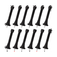 thumbnail image 3 of ckepdyeh 12 Pack Black Spring Door Stops, Flexible Spring Door Stopper with Low Mounted Black Rubber Bumper Tips, 3 of 6